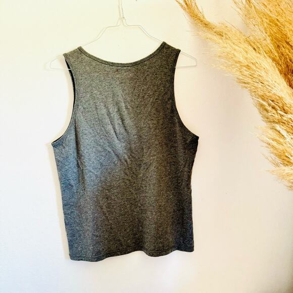 MENS JOES JEANS Dark Heather Grey Gray Sleeveless Tank Top Relax Shirt Pocket S - Picture 4 of 8